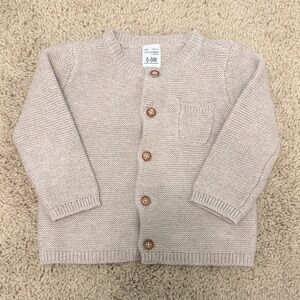 Soft Knit Baby Cardigan - Beige